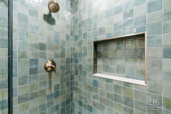 Custom home shower details | Executive Homes