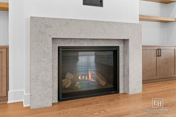 Modern custom home fireplace settings | Executive Homes